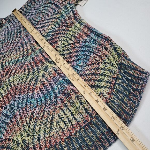 NEW 3X ANTHROPOLOGIE rainbow weave vneck cotton blend oversized sweater NWT - Picture 3 of 16